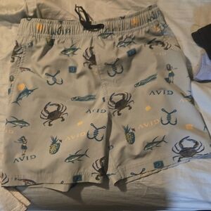 Men's Patterned Swim Shorts - Gray